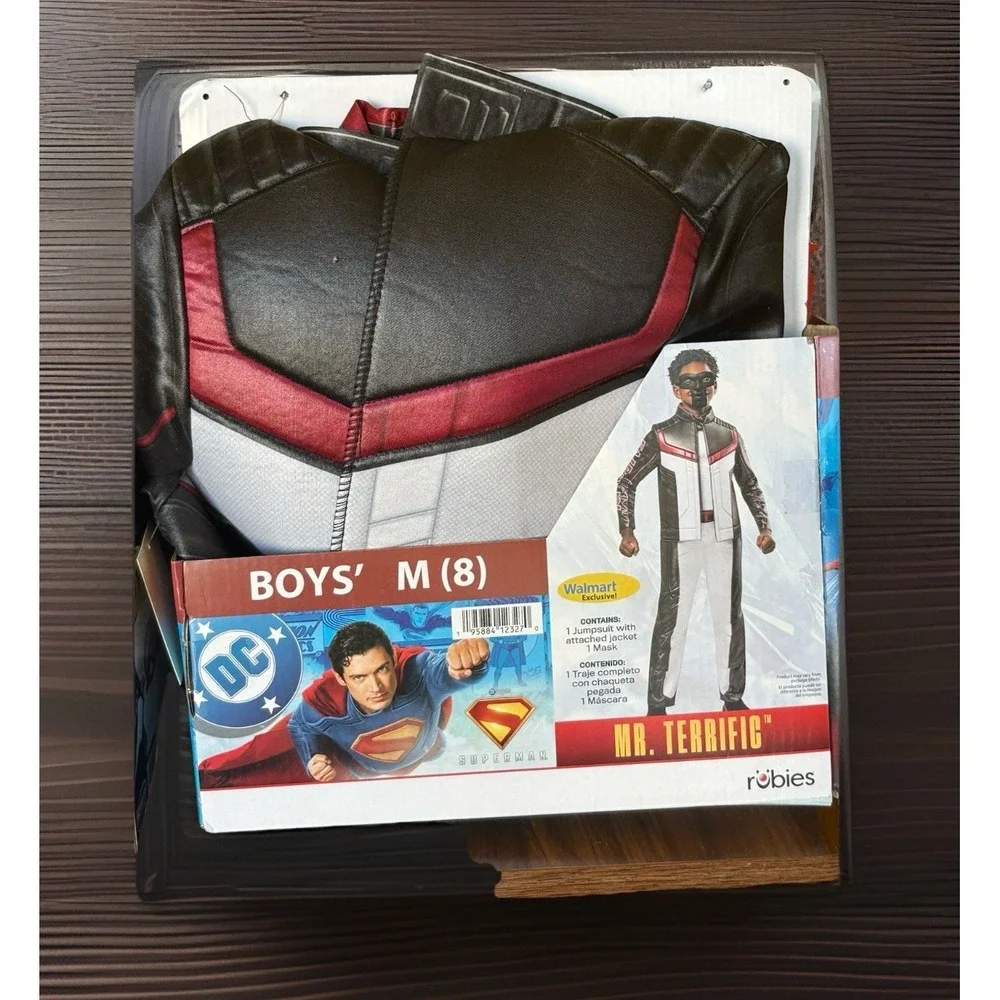 Kids Costume Mr. Terrific Boys Superhero, M (8), Multi New In Box